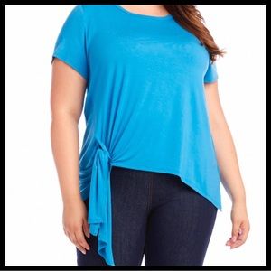 Karen Kane-Short Sleeve Tie-Front Top